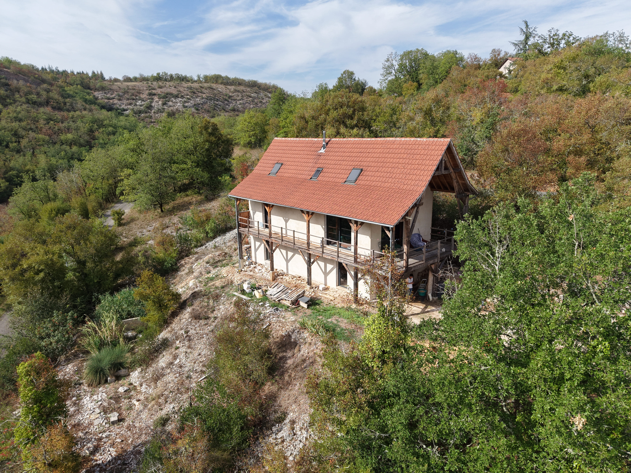 Maison moderne avec vue imprenable sur la vallée